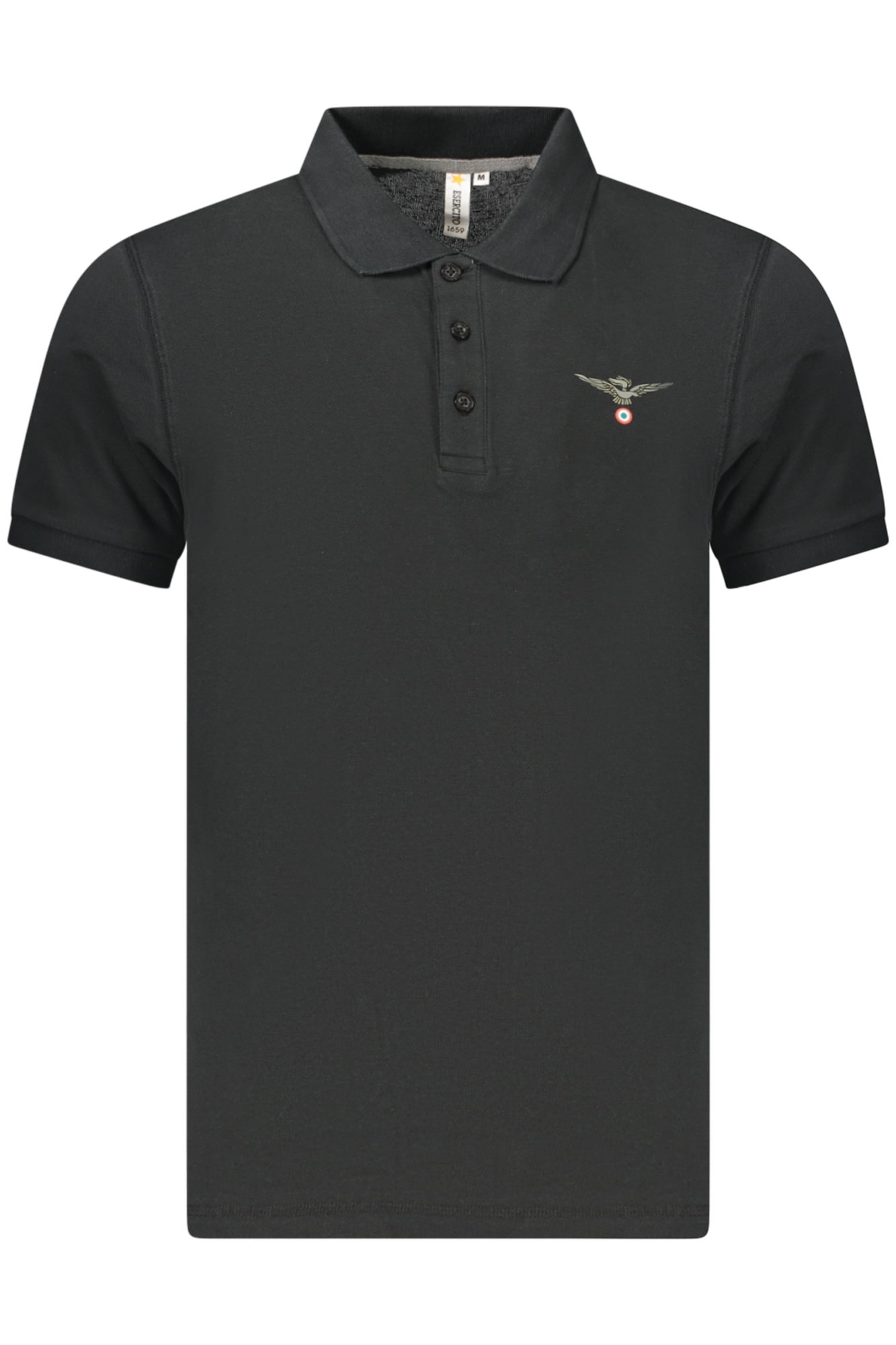 ACCADEMIA MILITARE POLO MANICHE CORTE UOMO NERO