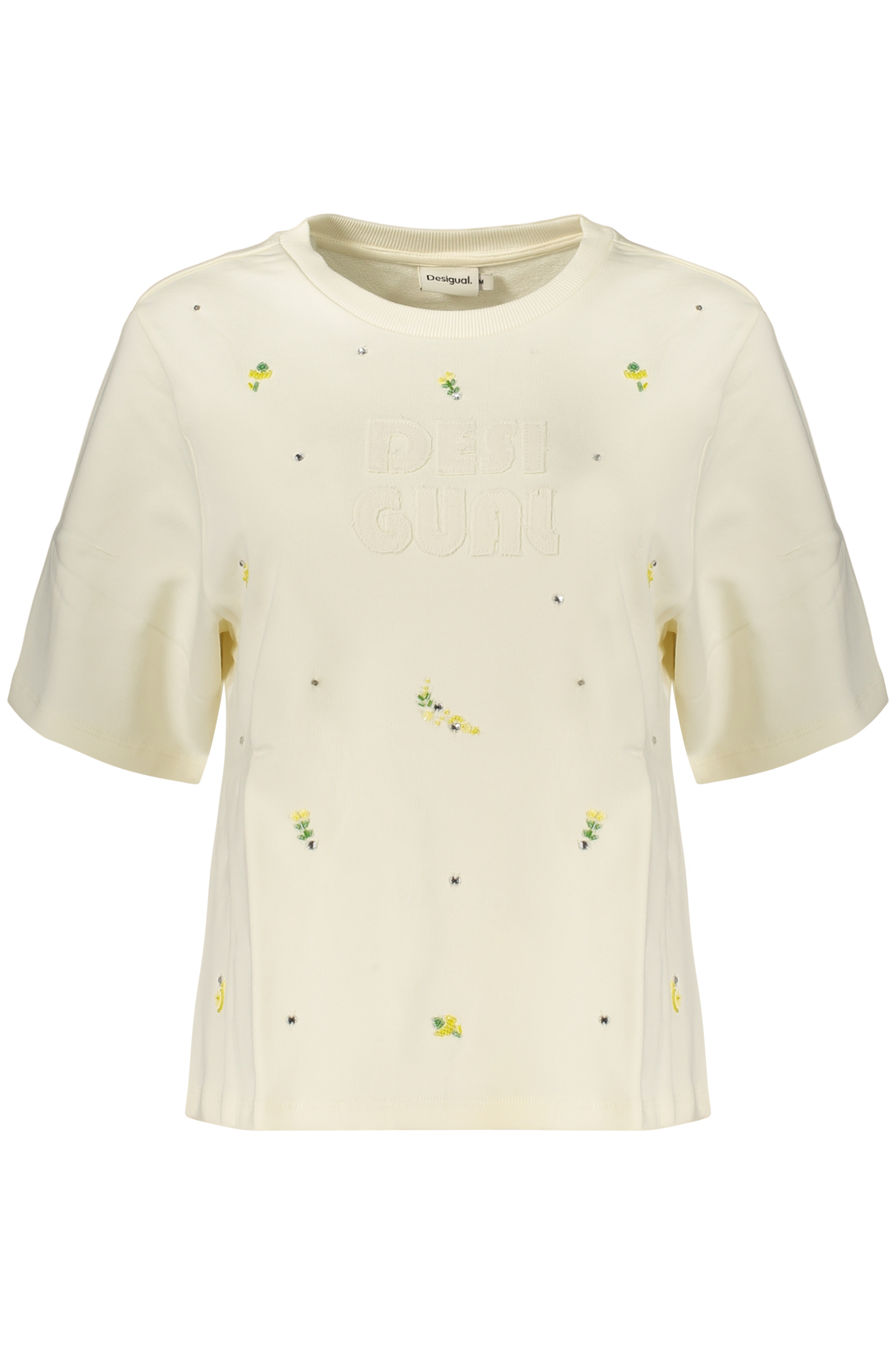 DESIGUAL FELPA SENZA ZIP DONNA BIANCO