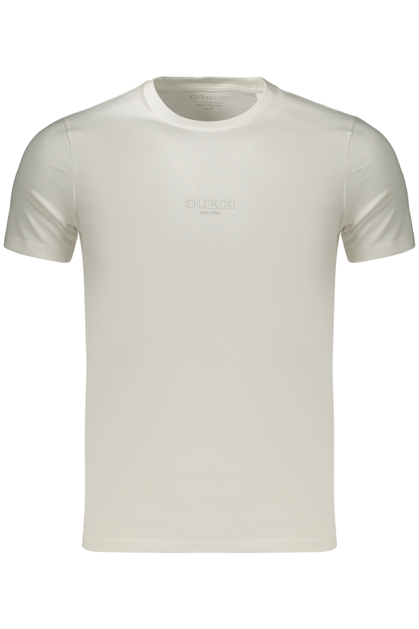 GUESS JEANS T-SHIRT MANICHE CORTE UOMO BIANCO