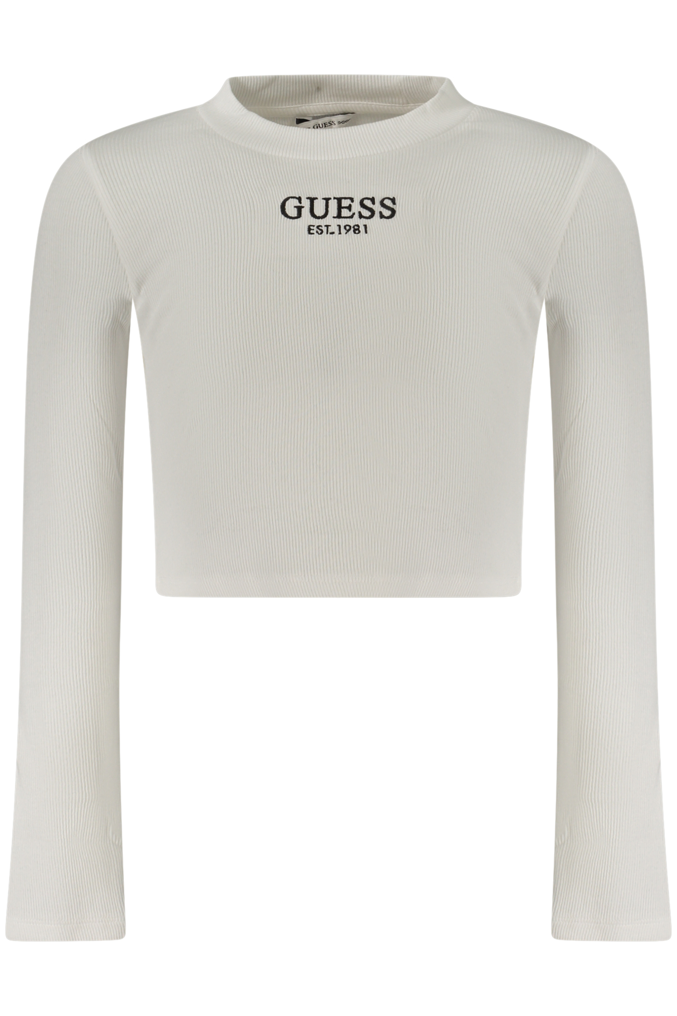 GUESS JEANS T-SHIRT MANICHE LUNGHE BAMBINA BIANCO