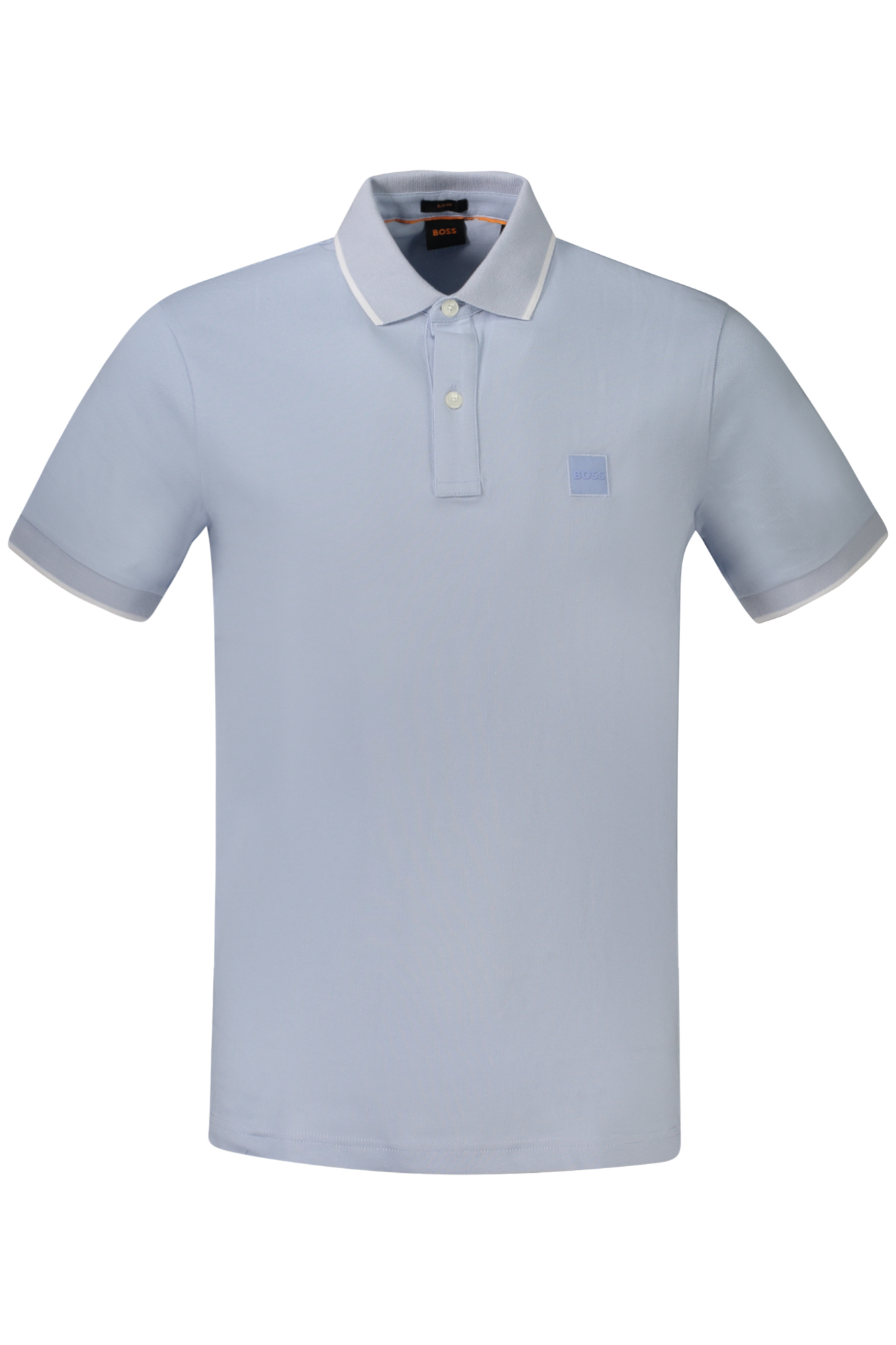 HUGO BOSS POLO MANICHE CORTE UOMO AZZURRO