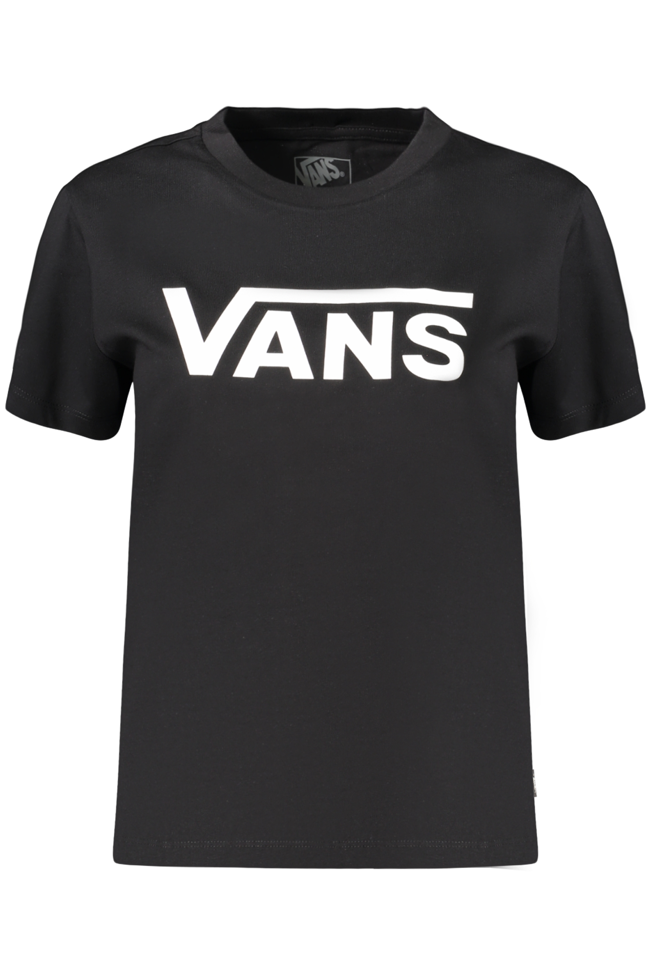 VANS T-SHIRT MANICHE CORTE DONNA NERO