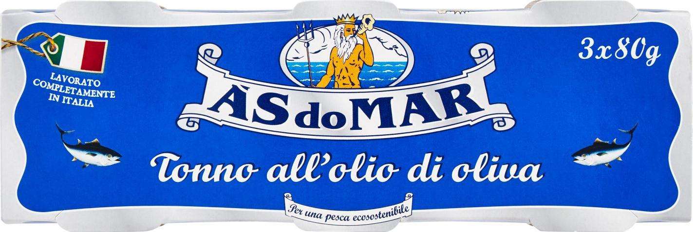 ASDOMAR TONNO OLIO D'OLIVA 3X80GR LATTINA GR 240
