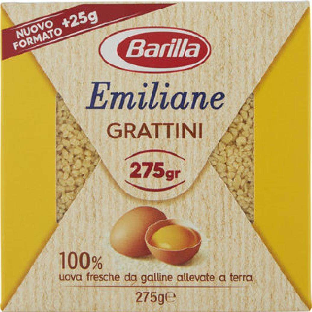 BARILLA GRATTINI UOVO PASTA SEMOLA CONFEZIONE GR 275