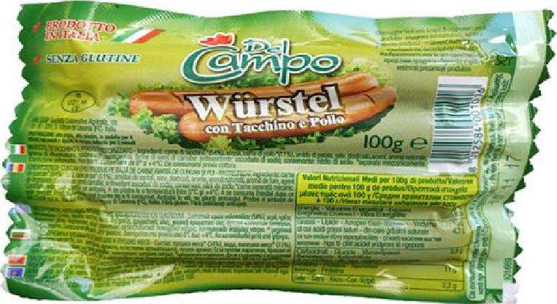 DEL CAMPO WURSTEL POLLO GR 100