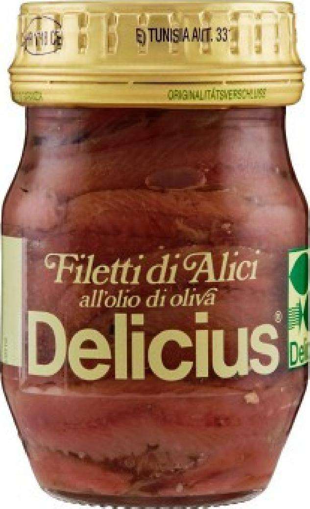 DELICIUS ALICI IN OLIO D'OLIVA A FILETTI GR 90