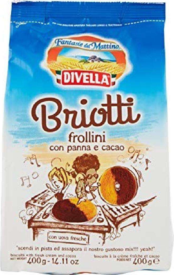 DIVELLA BRIOTTI PANNA CACAO BISCOTTI GR 400