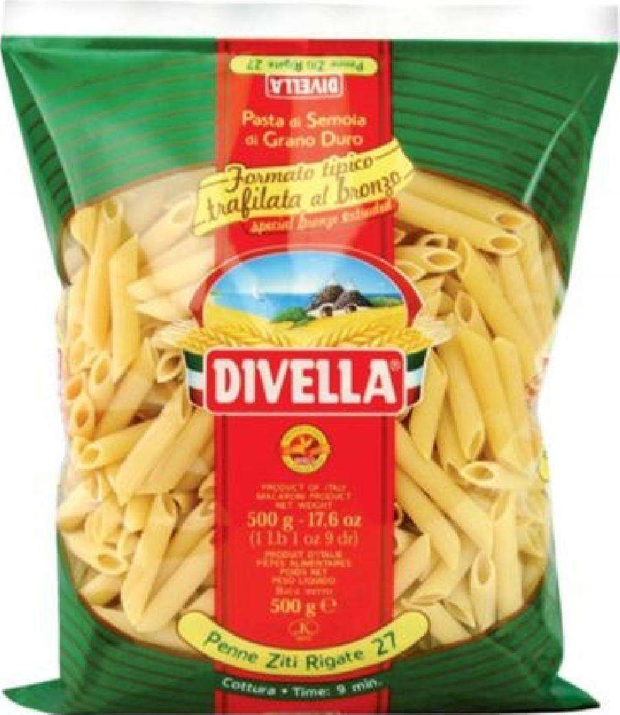 DIVELLA PENNE ZITI RIGATI TRAFILA BRONZO GR 500