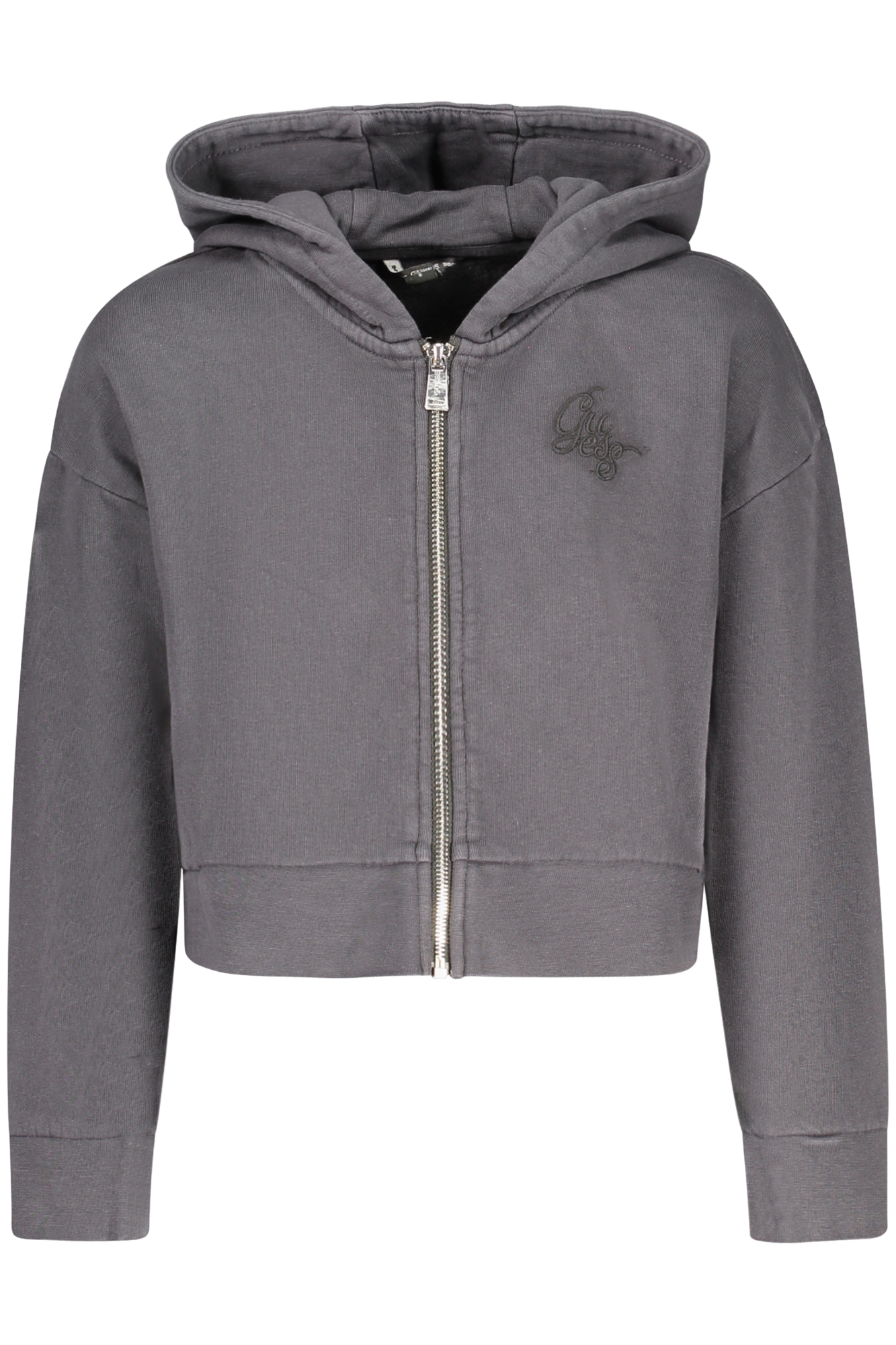 GUESS JEANS FELPA CON ZIP BAMBINA NERO