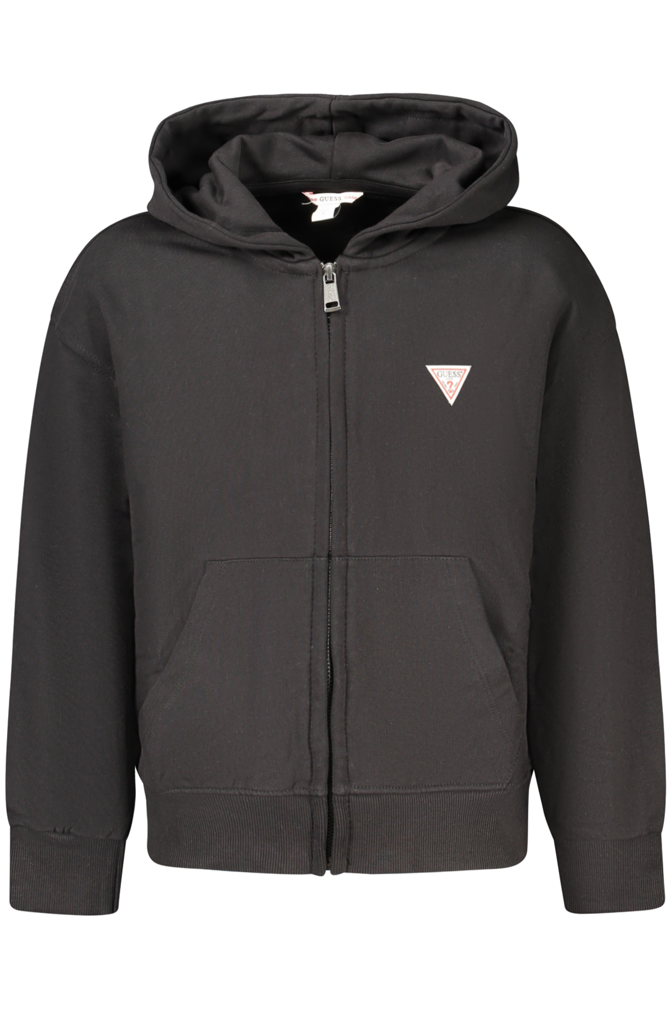GUESS JEANS FELPA CON ZIP BAMBINO NERO