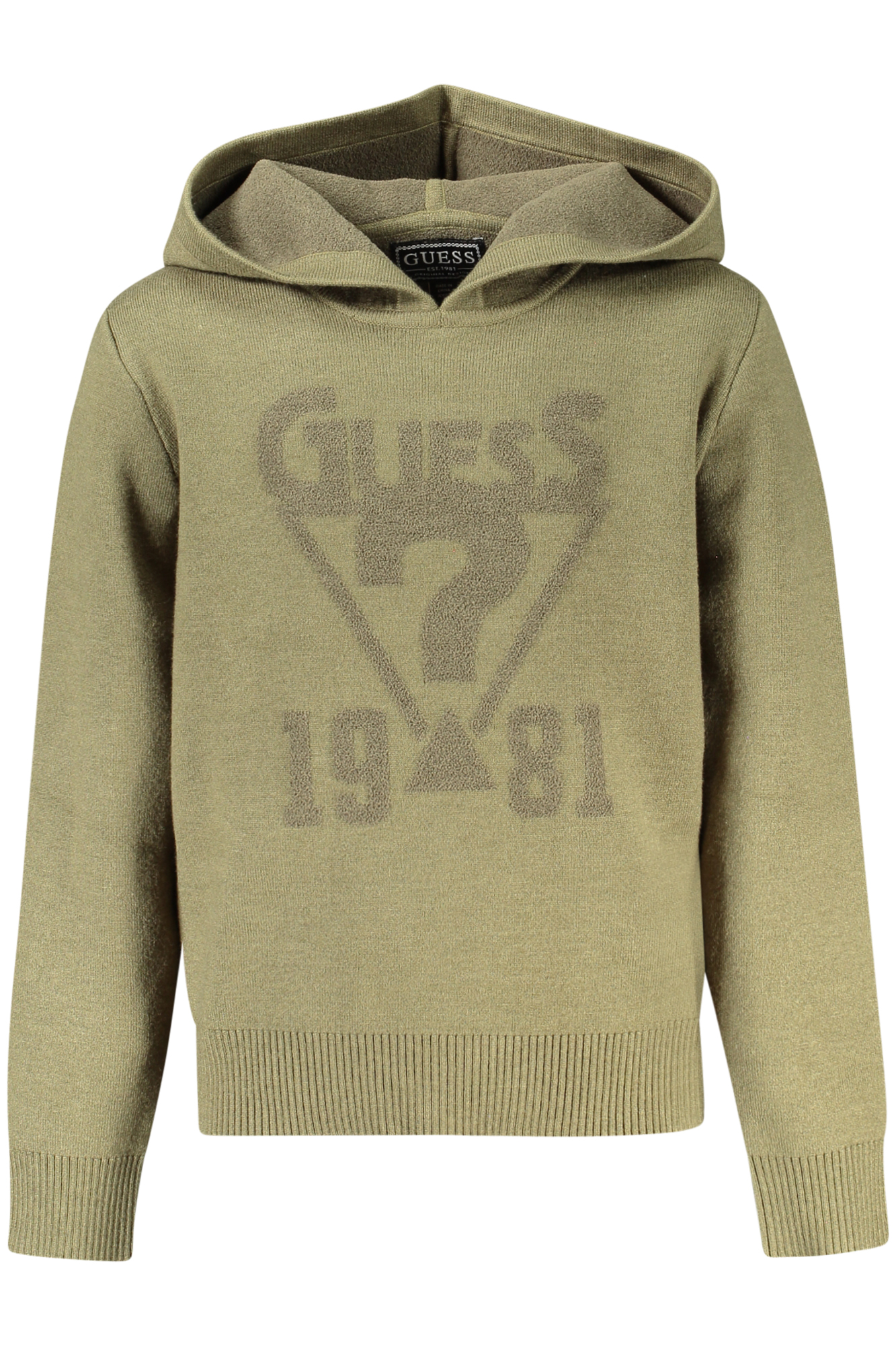 GUESS JEANS FELPA SENZA ZIP BAMBINO VERDE