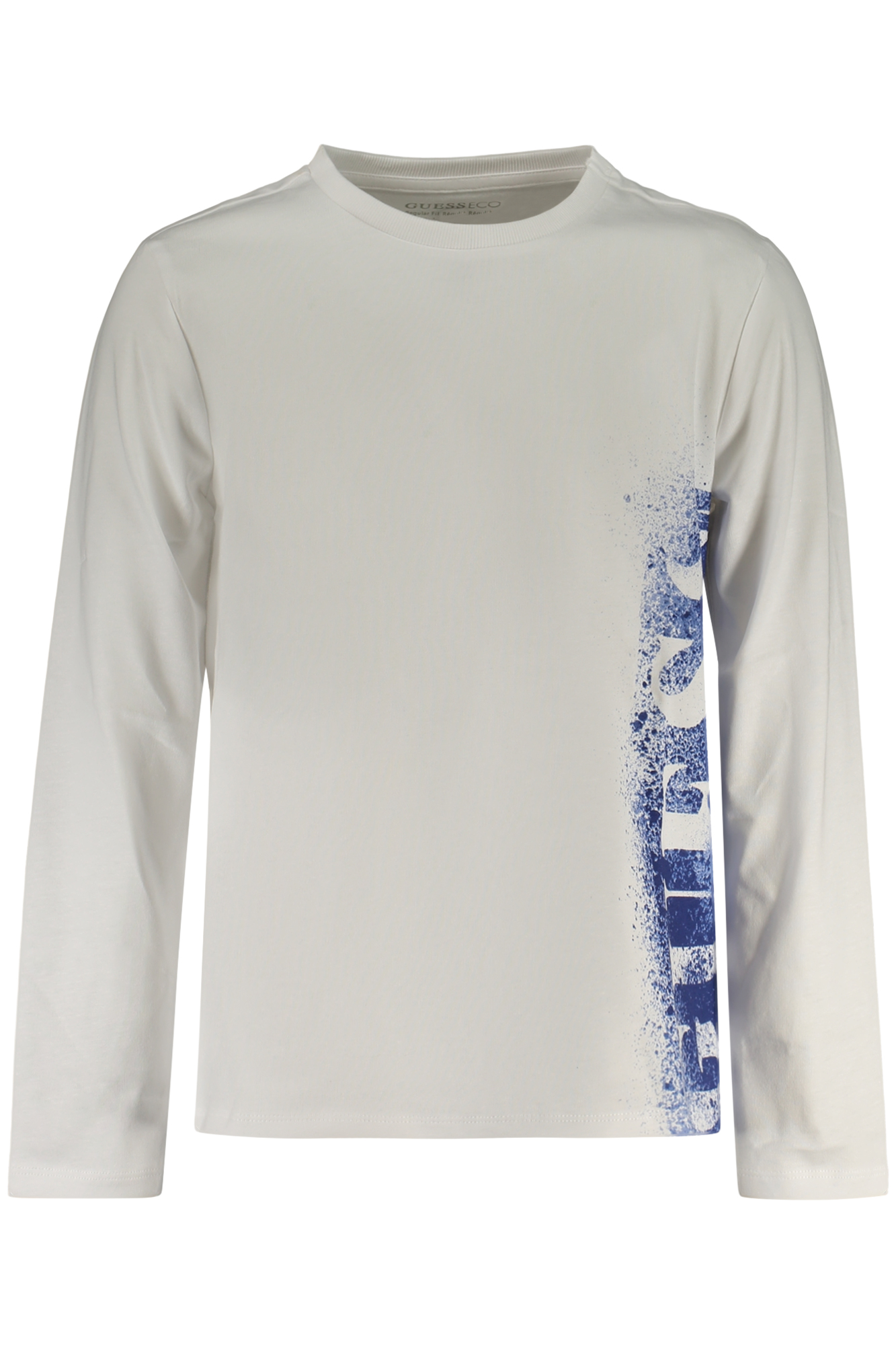 GUESS JEANS T-SHIRT MANICHE LUNGHE BAMBINO BIANCO
