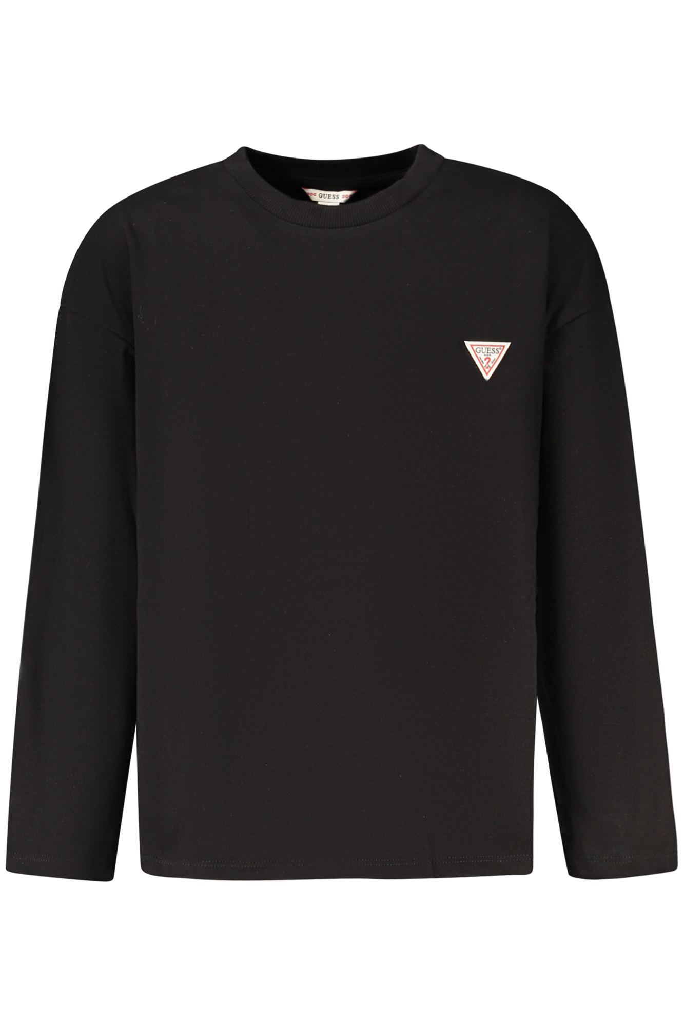 GUESS JEANS T-SHIRT MANICHE LUNGHE BAMBINO NERO