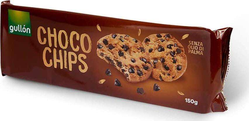 GULLON CHOCO CHIPS CIOCCOLATO FONDENTE BISCOTTI GR 150
