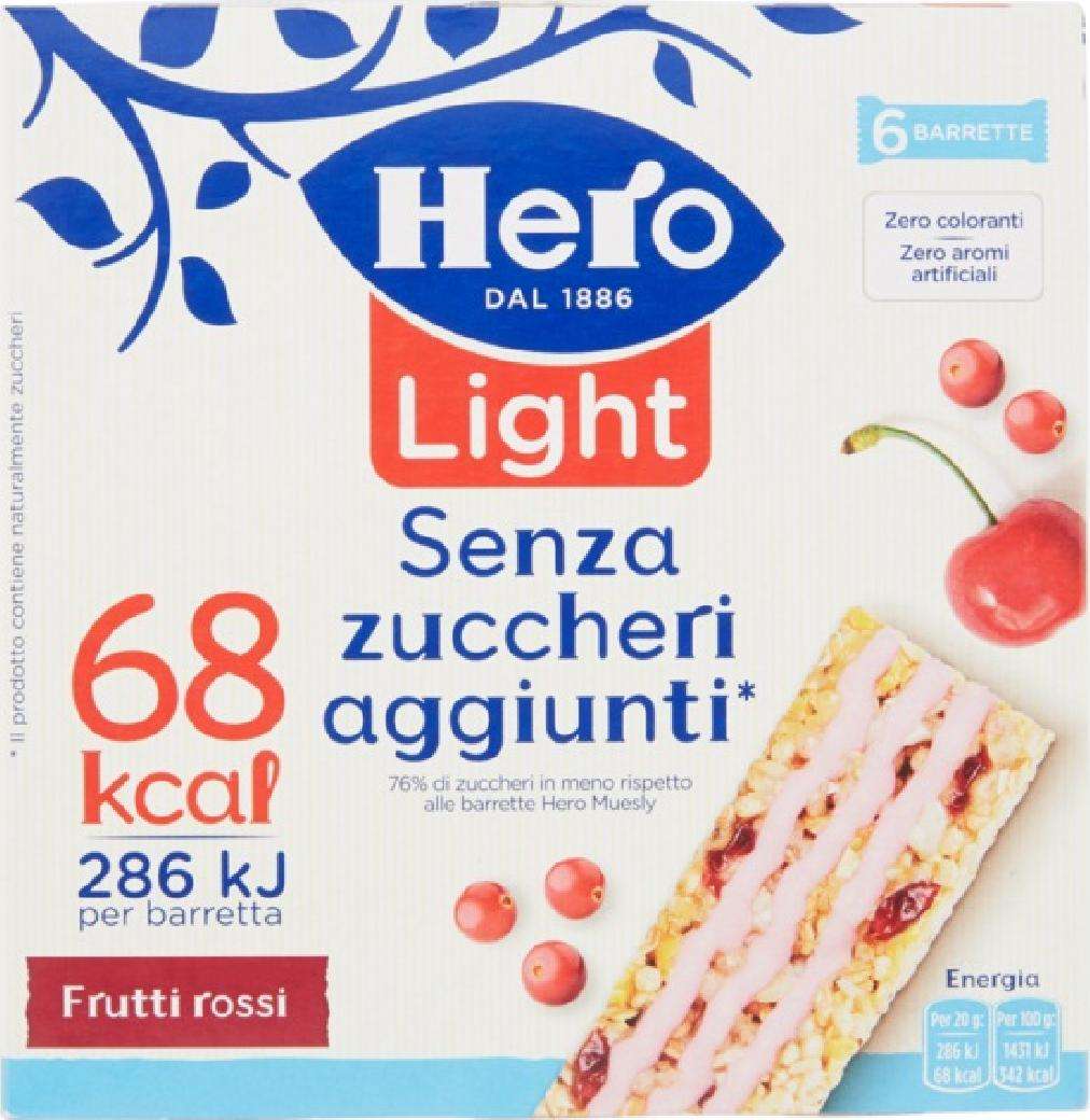 HERO 6 BARRETTE FRUTTI ROSSI LIGHT GR 120
