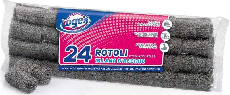LOGEX ROTOLI LANA D'ACCIAIO X 24