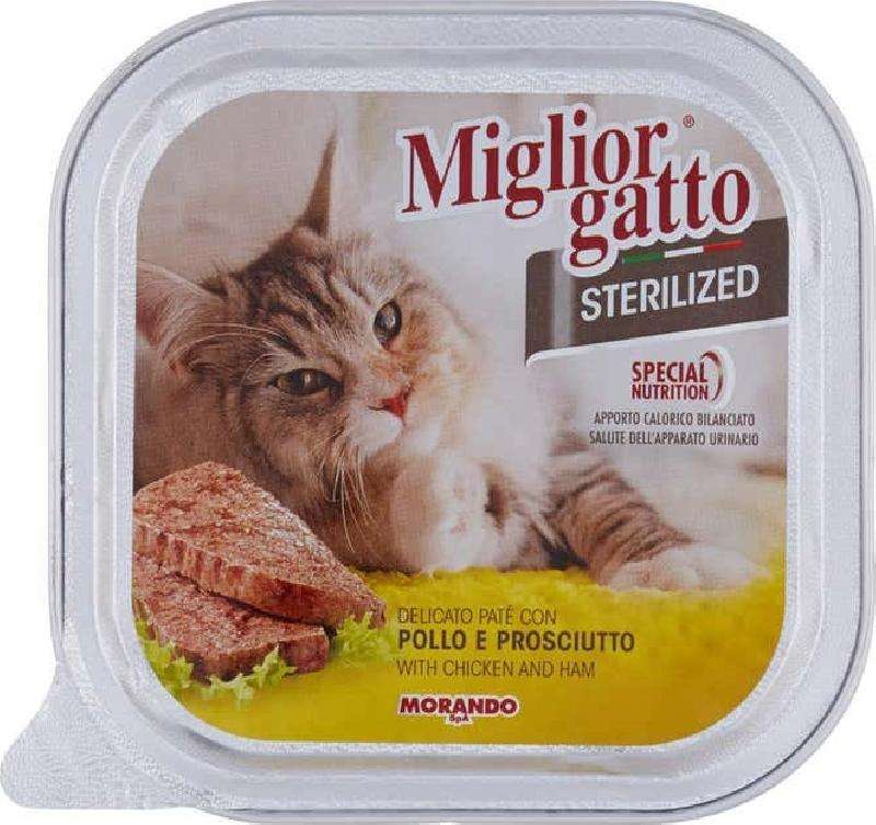 MIGLIORGATTO STERILIZED POLLO PROSCIUTTO GR 100