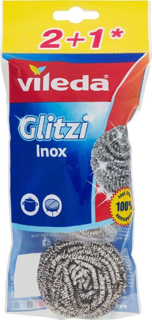 VILEDA SPUGNA SPIRALE GLITZI INOX 2+1