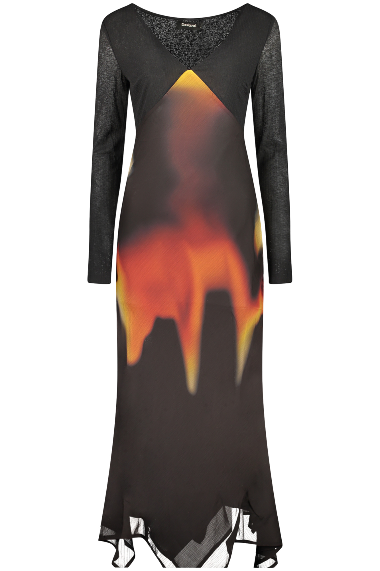 DESIGUAL ABITO LUNGO DONNA NERO