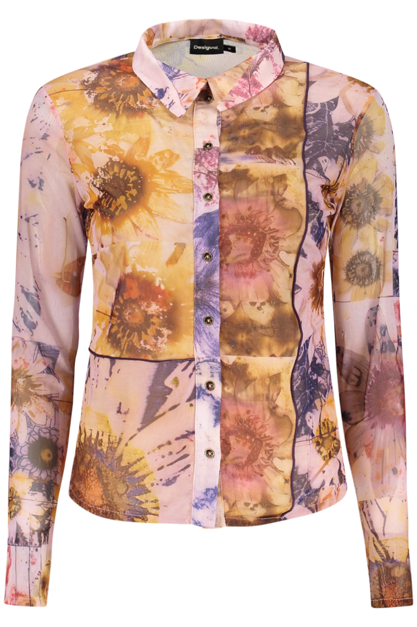 DESIGUAL CAMICIA MANICHE LUNGHE DONNA ROSA