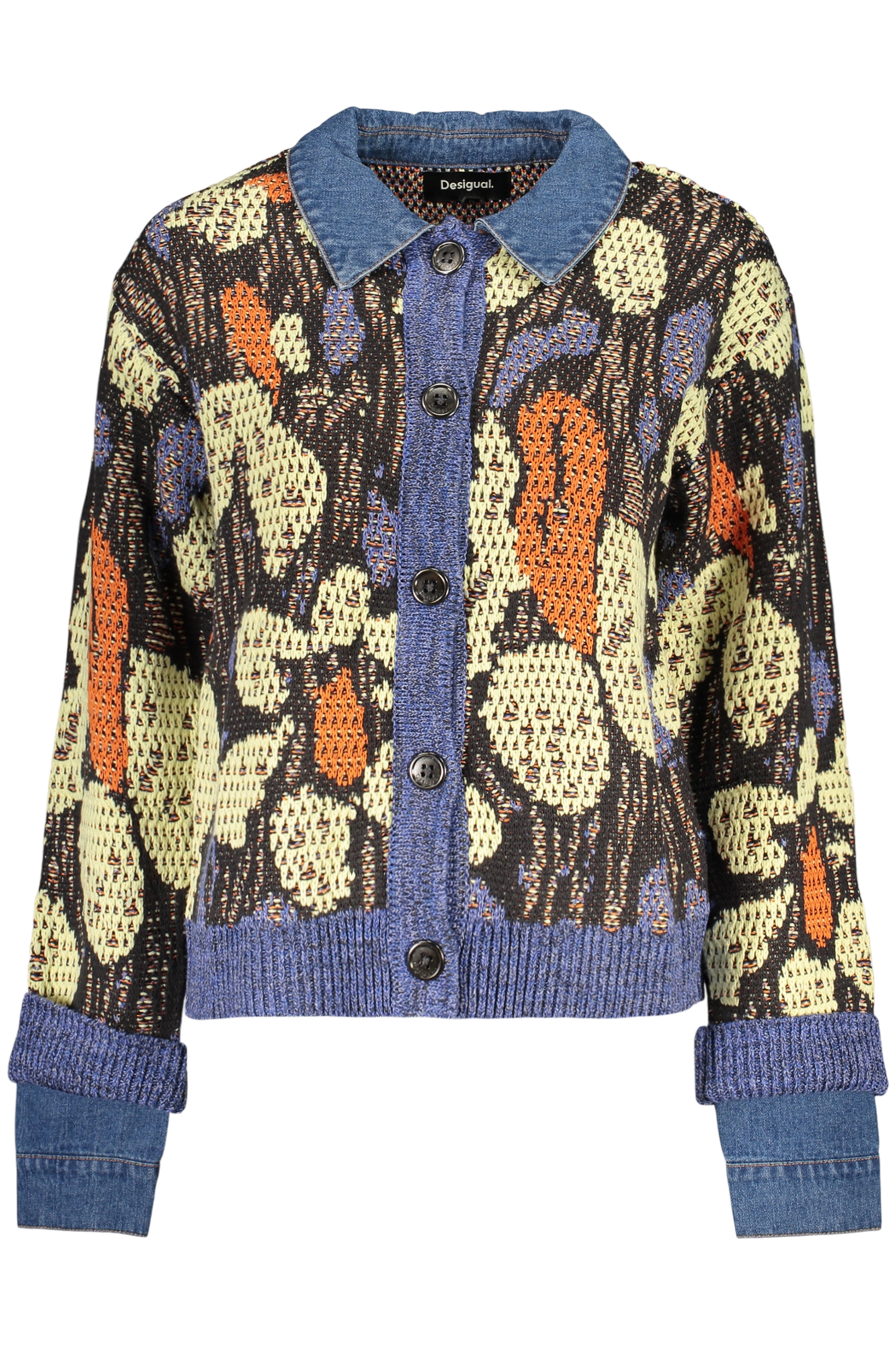 DESIGUAL CARDIGAN DONNA BLU