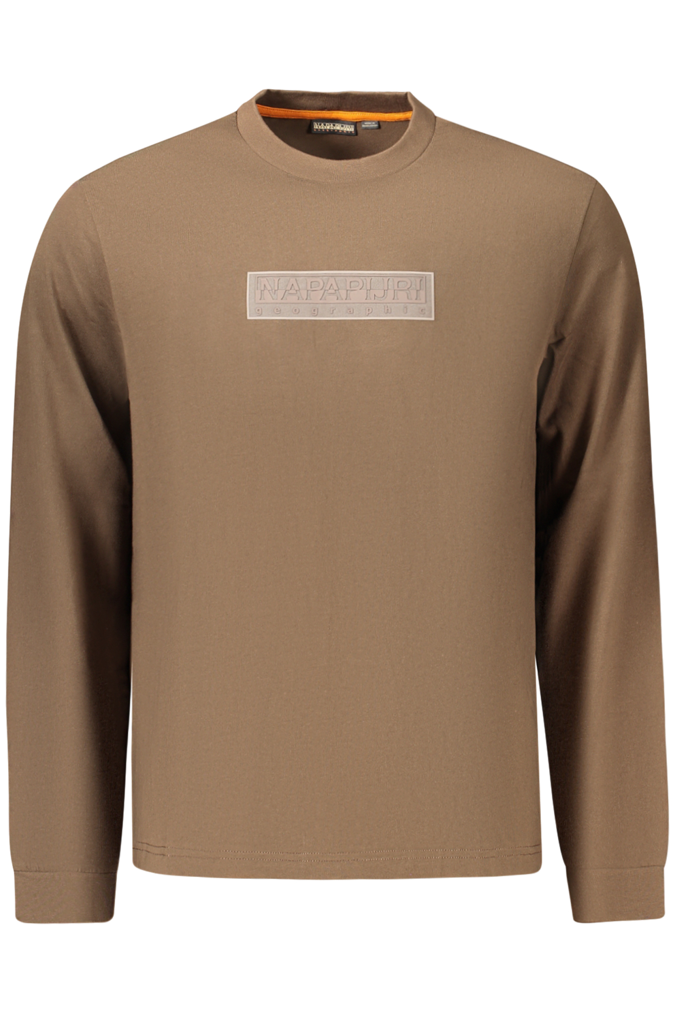 NAPAPIJRI T-SHIRT MANICHE LUNGHE UOMO MARRONE
